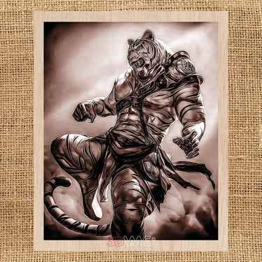 FIGHTING TIGER pyroprinter & laser-ready file 3DWave.us